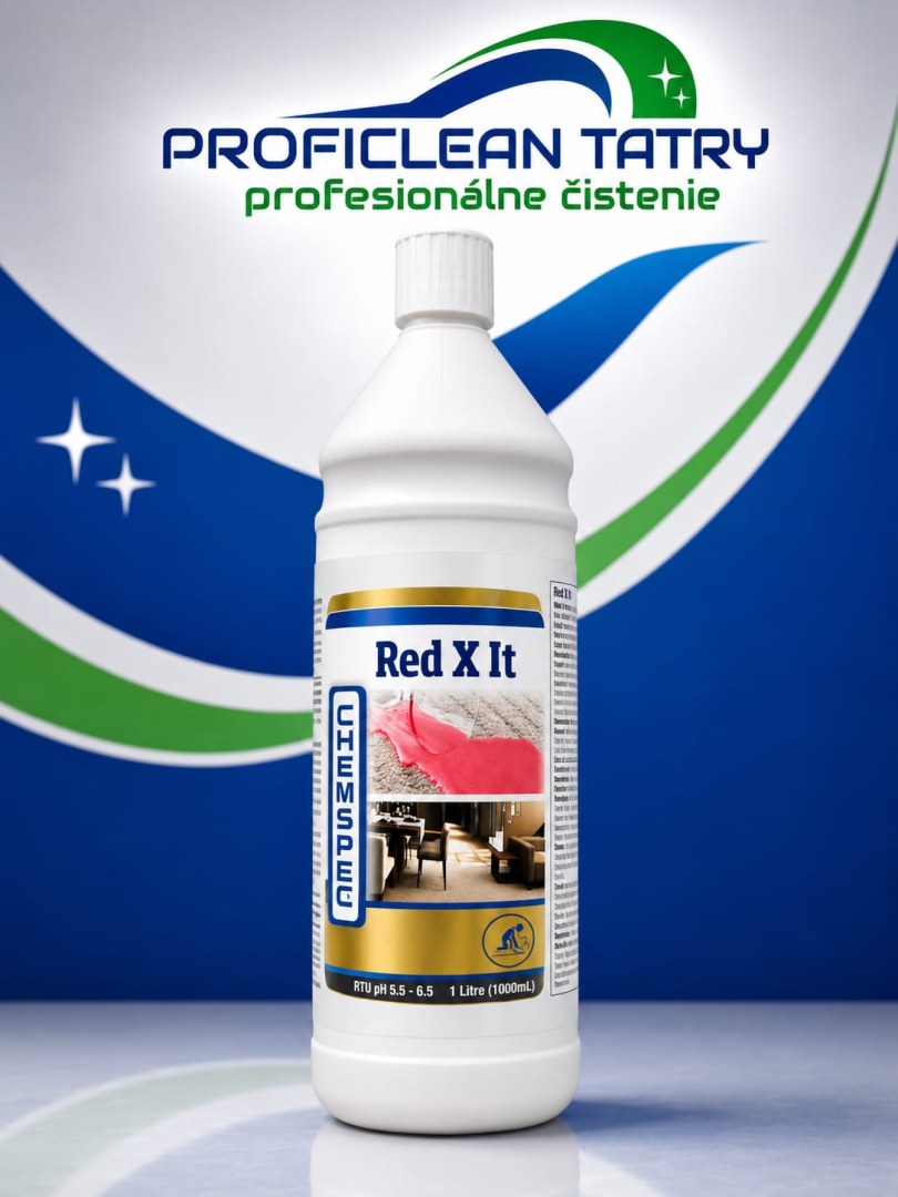 CHEMSPEC Red X It 1l - Odstraňovač syntetických škvŕn z kobercov a čalúnenia